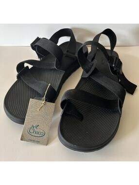 Chaco Lowdown Sandals Men's Size 11 Black Adjustable Straps Active Comfort Arch